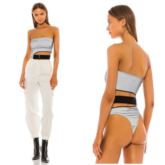 I.AM.GIA Nasha Bodysuit in Silver Reflective - Picture 2 of 9